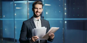 Análise-da-concorrência-para-assessores-de-imprensa-Homem-assessor-segurando-papeis