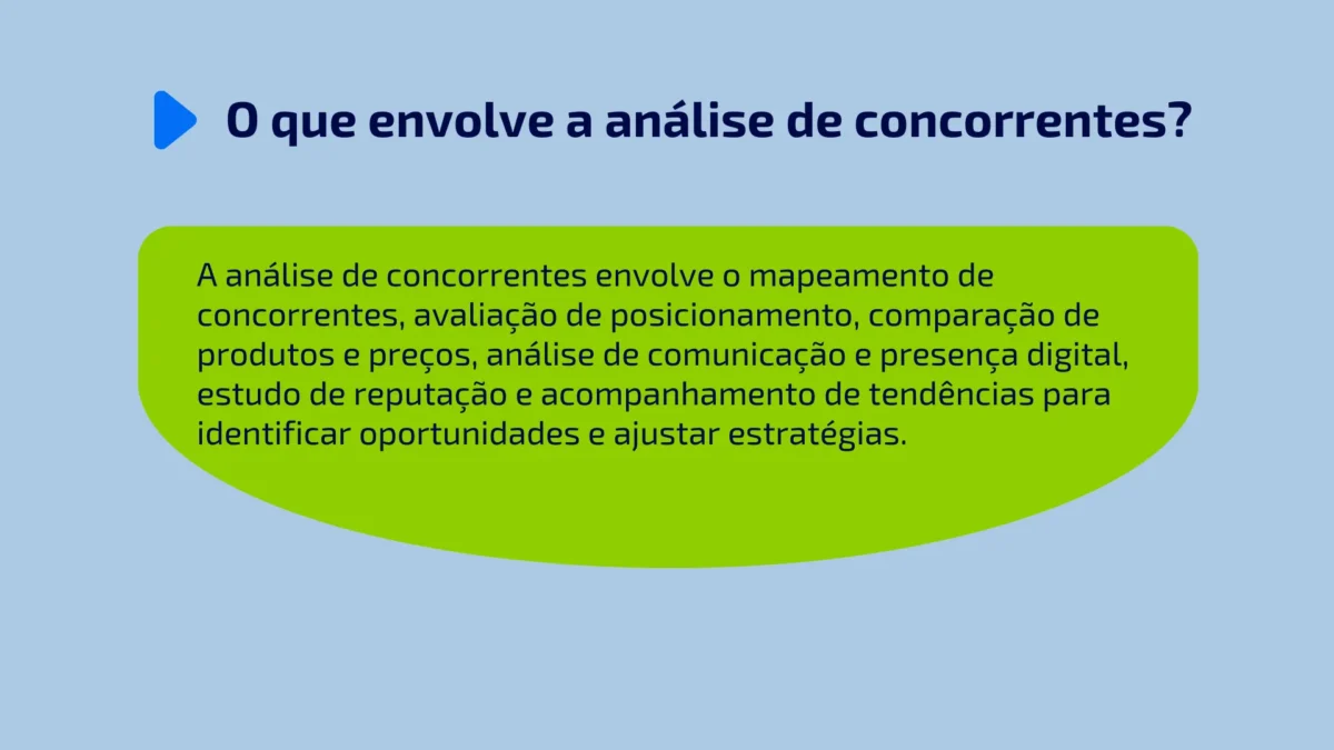 O que envolve a análise de concorrência?