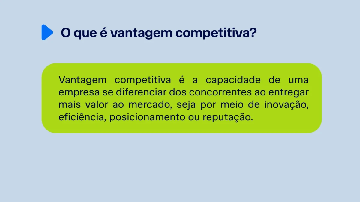 Vantagem competitiva o que é?
